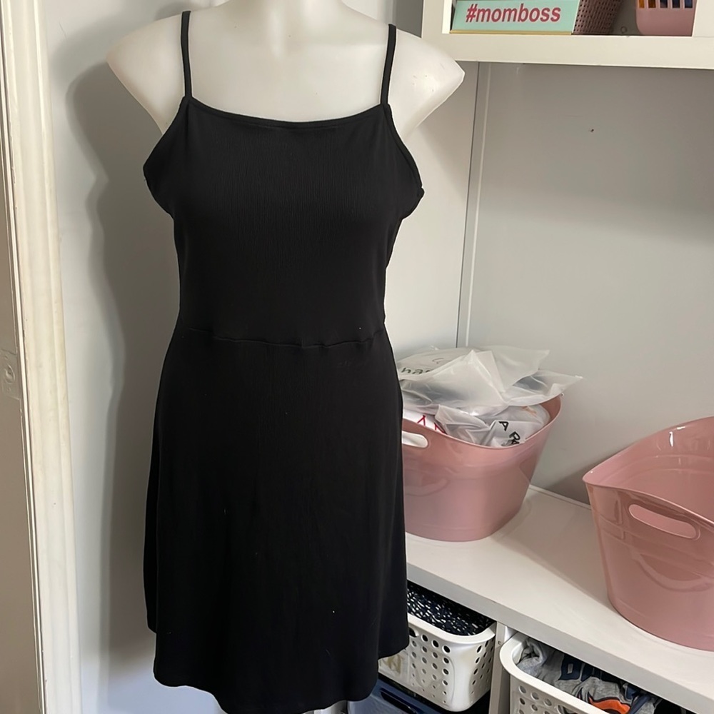 ASOS Black basic cotton dress size 8